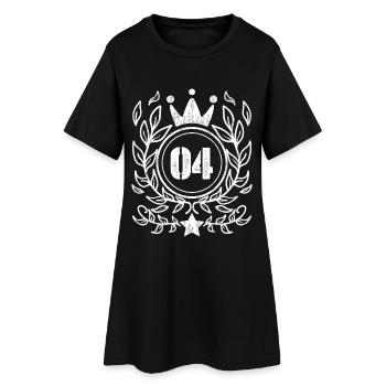 4 Number Crown Wreath - Women’s T-Shirt Dress - black - Front