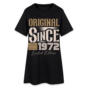 Né en 1972 Anniversaire Année vintage rétro - Robe T-shirt Femme - noir - Devant