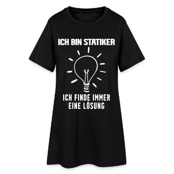 Statiker lustiger Spruch - Frauen T-Shirt-Kleid - Schwarz - Vorne