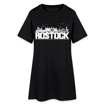 Rostock - Skyline - Women’s T-Shirt Dress - black - Front