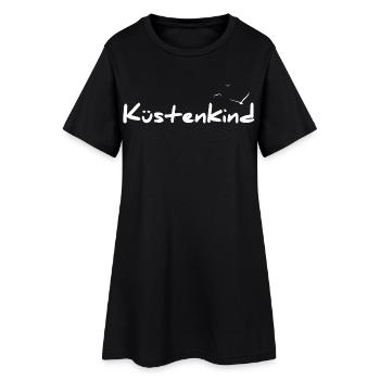 Küstenkind - Frauen T-Shirt-Kleid - Schwarz - Vorne