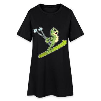 Frog Ski Jumper Ski - Women’s T-Shirt Dress - black - Front