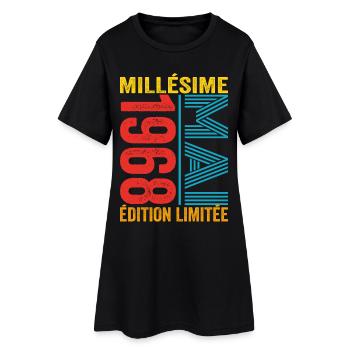 Millésime Mai 1968 54e anniversaire 54 ans - Robe T-shirt Femme - noir - Devant