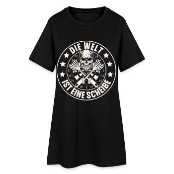Dart Darten Darts - Frauen T-Shirt-Kleid - Schwarz - Vorne