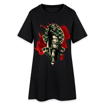 Augsburg - Frauen T-Shirt-Kleid - Schwarz - Vorne