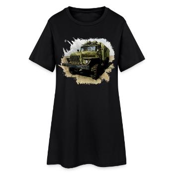 URAL 4320 with box body - Women’s T-Shirt Dress - black - Front