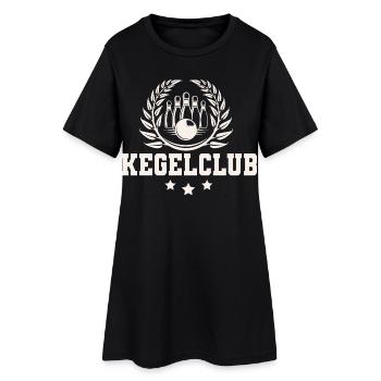 Kegelclub Kegeln - Frauen T-Shirt-Kleid - Schwarz - Vorne
