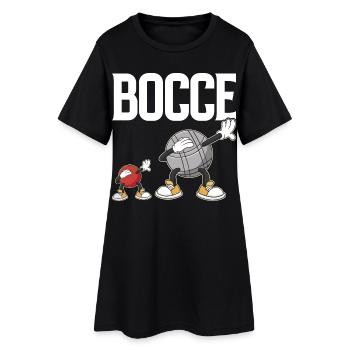 Dabbing Bocce Ball avec Jack Bocci Dab Game Bocce - Robe T-shirt Femme - noir - Devant