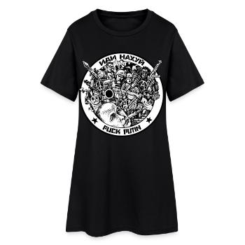 IDI NAHUJ - FUCK POUTINE - Robe T-shirt Femme - noir - Devant
