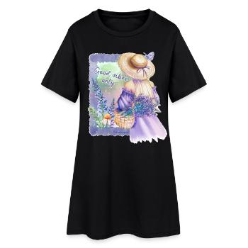 Fleurs Pastel GuteVibes - Robe T-shirt Femme - noir - Devant