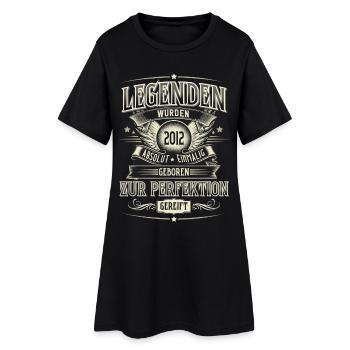 Jahrgang 2012 Geboren Geburtstag Legende - Frauen T-Shirt-Kleid - Schwarz - Vorne