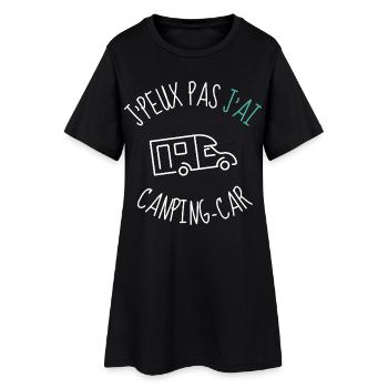 Je peux pas j ai Camping car - Robe T-shirt Femme - noir - Devant