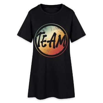 Équipe - Robe T-shirt Femme - noir - Devant