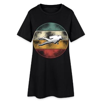 Plongeurs Plongée - Robe T-shirt Femme - noir - Devant