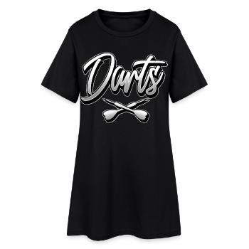 Fléchettes - Robe T-shirt Femme - noir - Devant