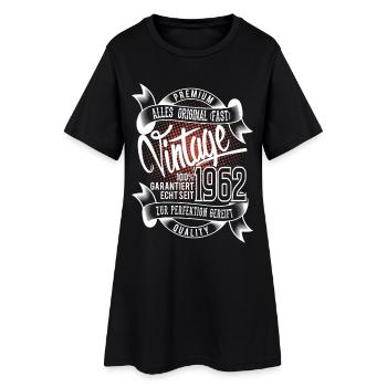 1962 Geboren Jahrgang Geburtstag Vintage - Frauen T-Shirt-Kleid - Schwarz - Vorne
