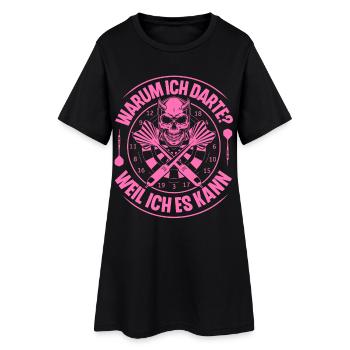 Dartspielerin Dart Darts Darten - Frauen T-Shirt-Kleid - Schwarz - Vorne