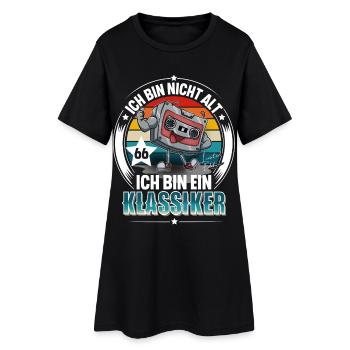 66. Geburtstag Kassette Retro Vintage - Frauen T-Shirt-Kleid - Schwarz - Vorne