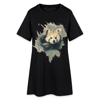 Red panda - Women’s T-Shirt Dress - black - Front