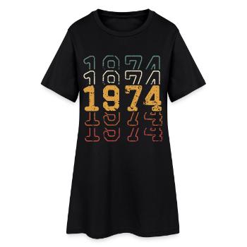 1974 - Robe T-shirt Femme - noir - Devant