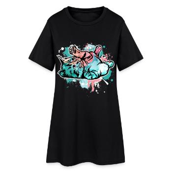 Cat - Women’s T-Shirt Dress - black - Front
