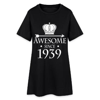 Fantastisch seit 1939 - Jahrgang 1939 - Frauen T-Shirt-Kleid - Schwarz - Vorne