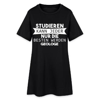 Geologe Beruf - Frauen T-Shirt-Kleid - Schwarz - Vorne