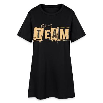 Équipe - Robe T-shirt Femme - noir - Devant