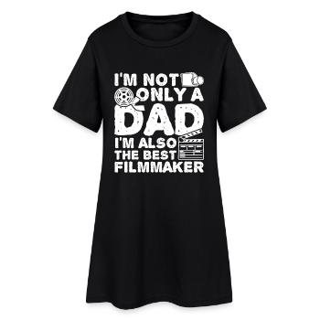 Filmemacher Vater - Frauen T-Shirt-Kleid - Schwarz - Vorne