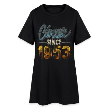 1953 Geburtsjahr Geburtstag Baujahr Vintage - Frauen T-Shirt-Kleid - Schwarz - Vorne