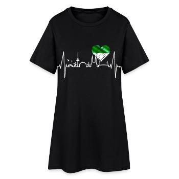 Bremen Skyline Bremer Herzschlag Fan Herz Liebe - Robe T-shirt Femme - noir - Devant