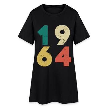 1964 - Millésime 1964 Rétro Vintage - Robe T-shirt Femme - noir - Devant