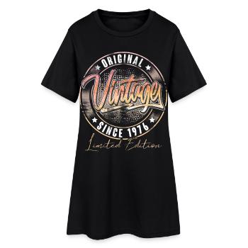 1976 Year of birth Birthday Vintage - Women’s T-Shirt Dress - black - Front