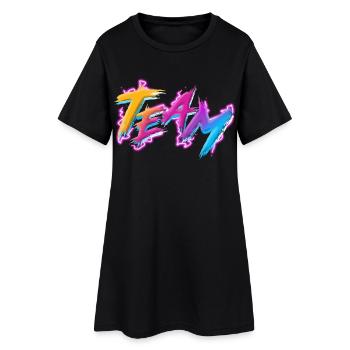 Équipe - Robe T-shirt Femme - noir - Devant