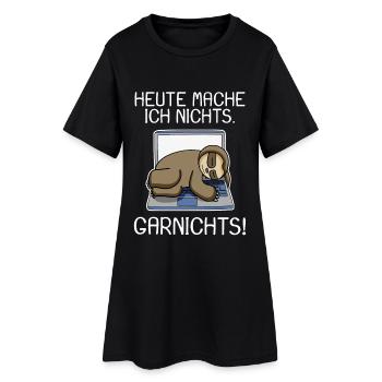 Lustiger Faultier Spruch Büro Humor Geschenk - Frauen T-Shirt-Kleid - Schwarz - Vorne