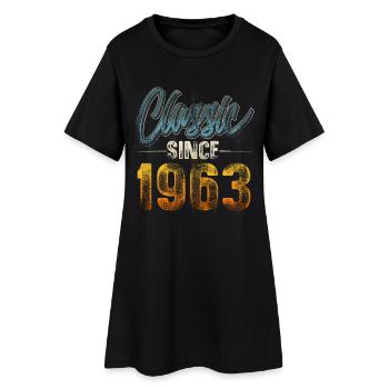 1963 Année de naissance Anniversaire Année de construction Millésime - Robe T-shirt Femme - noir - Devant