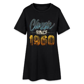 1960 Année de naissance Anniversaire Année de construction Millésime - Robe T-shirt Femme - noir - Devant