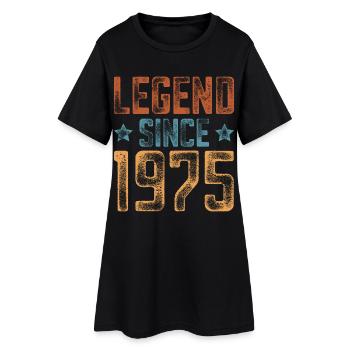 1975 Naissance Année de naissance Anniversaire - Robe T-shirt Femme - noir - Devant