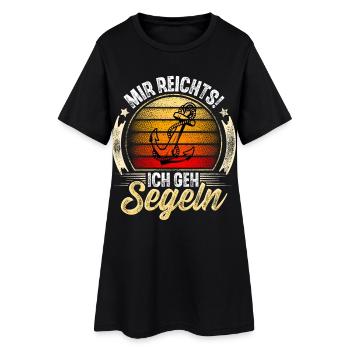 Segeln Segler Segelboot - Frauen T-Shirt-Kleid - Schwarz - Vorne