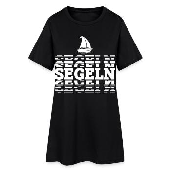 Segeln Segler Segelboot - Frauen T-Shirt-Kleid - Schwarz - Vorne