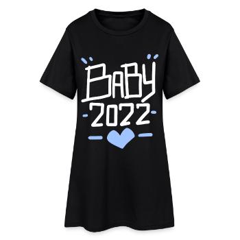 Bébé 2022 - Fils biologique enceinte 2022 - Robe T-shirt Femme - noir - Devant