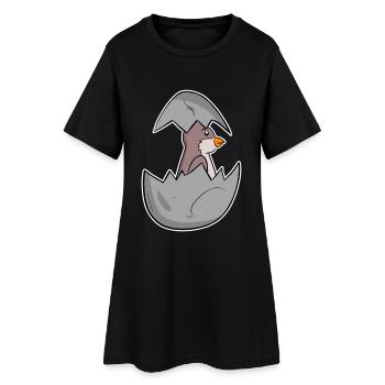 Bébé Moineau Domestique - Robe T-shirt Femme - noir - Devant