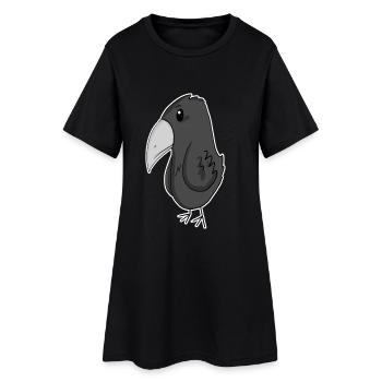 Corbeau - Robe T-shirt Femme - noir - Devant
