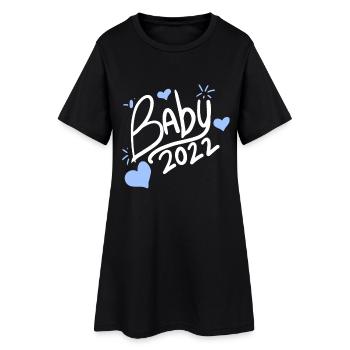 Bébé Jeune Fils 2022 - Naissance Enceinte 2022 - Robe T-shirt Femme - noir - Devant