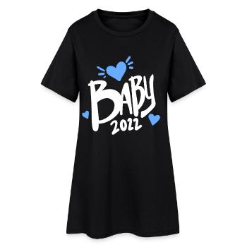 Bébé 2022 - Naissance Enceinte 2022 - Robe T-shirt Femme - noir - Devant