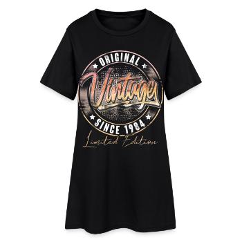1984 Année de naissance Anniversaire Vintage - Robe T-shirt Femme - noir - Devant