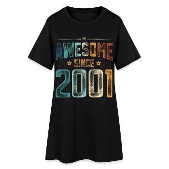 2001 Naissance Année de naissance - Robe T-shirt Femme - noir - Devant