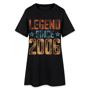 2006 Geboren Geburtsjahr 18.Geburtstag - Frauen T-Shirt-Kleid - Schwarz - Vorne