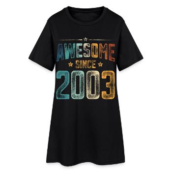 2003 Born Birthday Year of birth - Women’s T-Shirt Dress - black - Front
