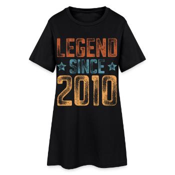 2010 Naissance Année de naissance Anniversaire - Robe T-shirt Femme - noir - Devant